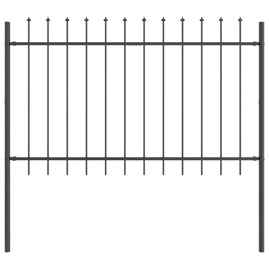 Vidaxl tuinhek grijs 1,7 x 0,8 m poedercoating staal
