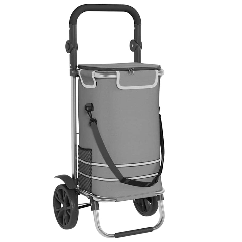 ギャラリービューアに画像をロードする, Vidaxl winkel trolley grijs 36,5 x 46,5 x 100,5 cm oxford stof
