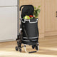 Vidaxl winkel trolley zwart 47 x 39 x 100,5 cm oxford stof