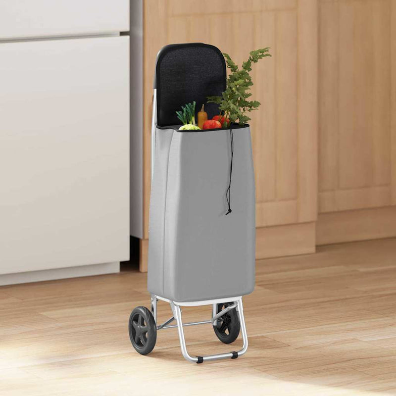 Chargez l'image dans la visionneuse de la galerie, Vidaxl winkel trolley grijs 35 x 28 x 92 cm oxford stof
