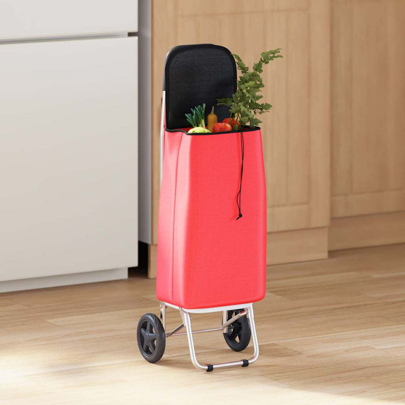 Chargez l'image dans la visionneuse de la galerie, Vidaxl winkel trolley rood 35 x 28 x 92 cm oxford stof

