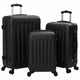 Vidaxl koffer met slot 3 pcs zwart 50 x 31 x 78 cm abs kunststof