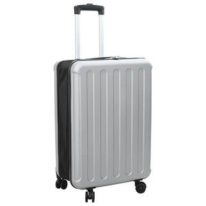 Vidaxl koffer met slot zilver 43 x 27 x 66 cm abs kunststof