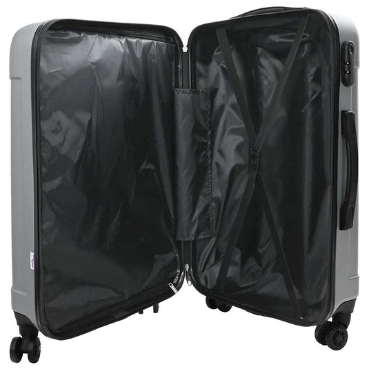 Vidaxl koffer met slot 3 pcs zilver 50 x 31 x 78 cm abs kunststof