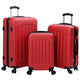 Vidaxl koffer met slot 3 pcs rood 50 x 31 x 78 cm abs kunststof