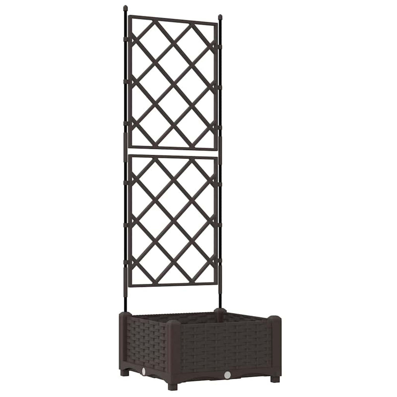 Afbeelding laden in galerijviewer, Vidaxl tuin bloempot bruin 40 x 40 x 125,5 cm staal
