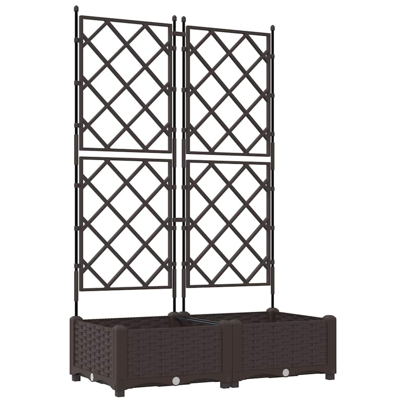Afbeelding laden in galerijviewer, Vidaxl tuin bloempot 2 pcs bruin 80 x 40 x 125,5 cm staal
