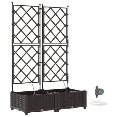 Vidaxl tuin bloempot 2 pcs bruin staal