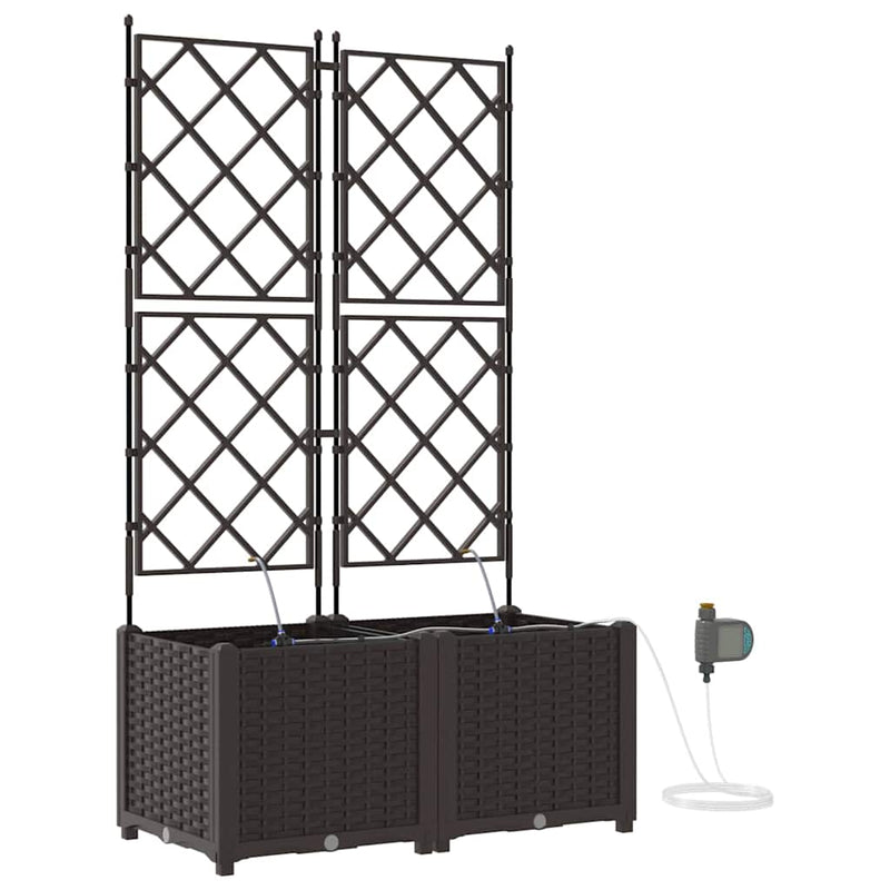 ギャラリービューアに画像をロードする, Vidaxl tuin bloempot 2 pcs bruin staal
