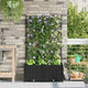 Vidaxl tuin bloempot 2 pcs zwart 80 x 40 x 143 cm staal