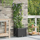 Vidaxl tuin bloempot zwart 40 x 40 x 142 cm staal