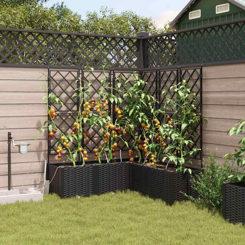 Afbeelding laden in galerijviewer, Vidaxl tuin bloempot 5 pcs zwart staal
