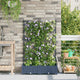 Vidaxl tuin bloempot 2 pcs grijs 80 x 40 x 125,5 cm staal