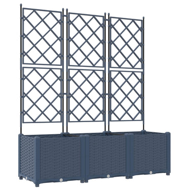 Vidaxl tuin bloempot 3 pcs grijs 120 x 40 x 143 cm staal