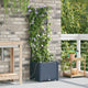 Vidaxl tuin bloempot grijs 40 x 40 x 142 cm staal