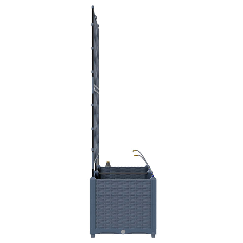 Afbeelding laden in galerijviewer, Vidaxl tuin bloempot 2 pcs grijs 120 x 120 x 142 cm staal
