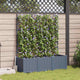 Vidaxl tuin bloempot 3 pcs licht grijs 120 x 40 x 143 cm staal