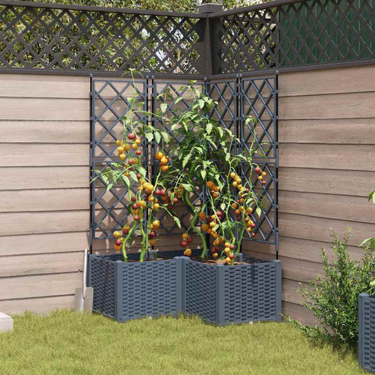 Vidaxl tuin bloempot 3 pcs licht grijs 80 x 80 x 143 cm staal