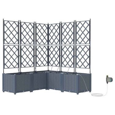 Vidaxl tuin bloempot 5 pcs licht grijs staal