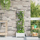 Vidaxl tuin bloempot wit 40 x 40 x 125,5 cm staal