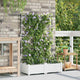 Vidaxl tuin bloempot 2 pcs wit staal