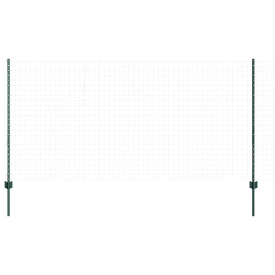 Vidaxl afrasteringspaal 5 pcs groen 120 cm staal