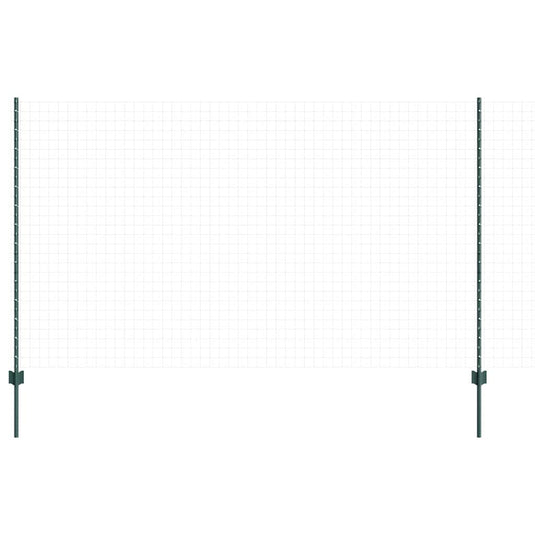 Vidaxl afrasteringspaal 11 pcs groen 140 cm staal