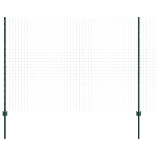 Vidaxl afrasteringspaal 11 pcs groen 160 cm staal