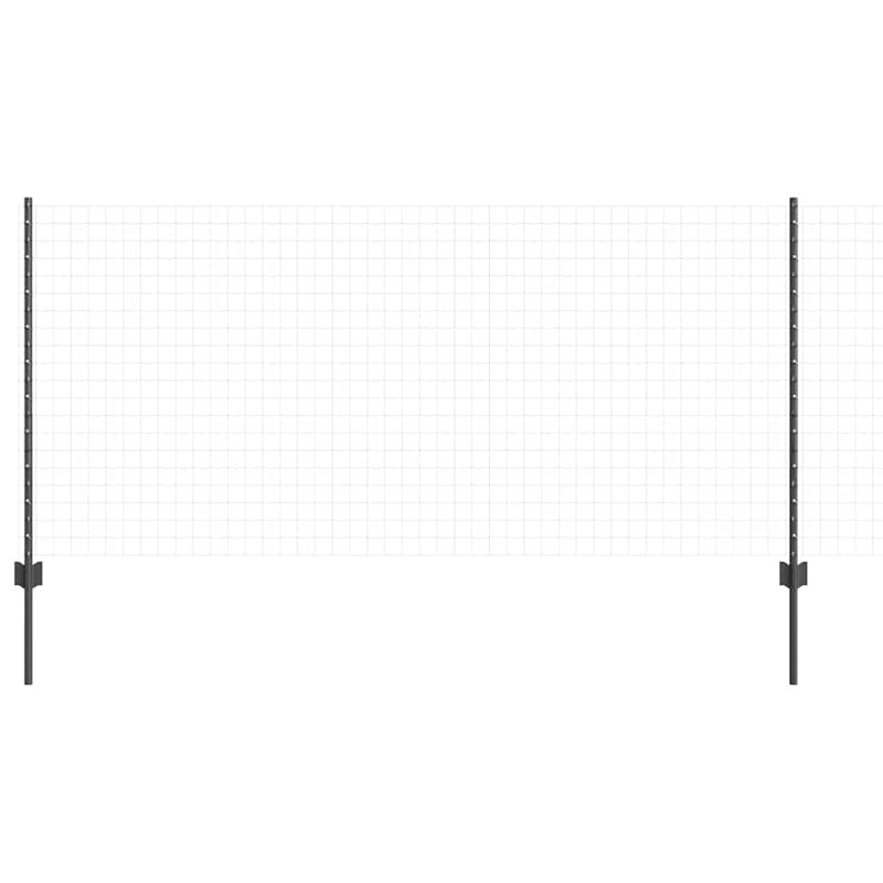 Afbeelding laden in galerijviewer, Vidaxl afrasteringspaal 5 pcs grijs 100 cm staal
