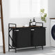 Vidaxl wasmand 2 vakken met plank bruin eikenkleurig