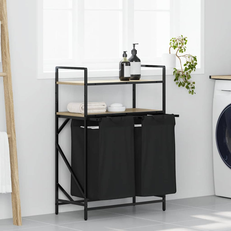 ギャラリービューアに画像をロードする, Vidaxl wasmand 2 vakken met planken sonoma eikenkleurig
