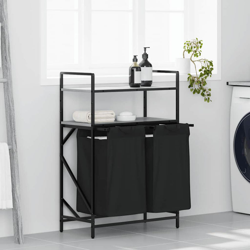 ギャラリービューアに画像をロードする, Vidaxl wasmand 2 vakken met planken grijs sonoma eiken
