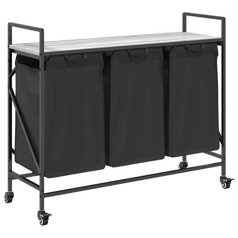 ギャラリービューアに画像をロードする, Vidaxl wasmand 3 vakken met planken grijs sonoma eiken
