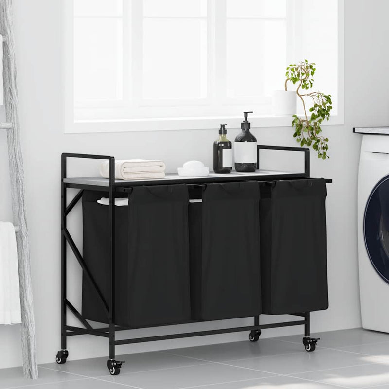 ギャラリービューアに画像をロードする, Vidaxl wasmand 3 vakken met planken grijs sonoma eiken
