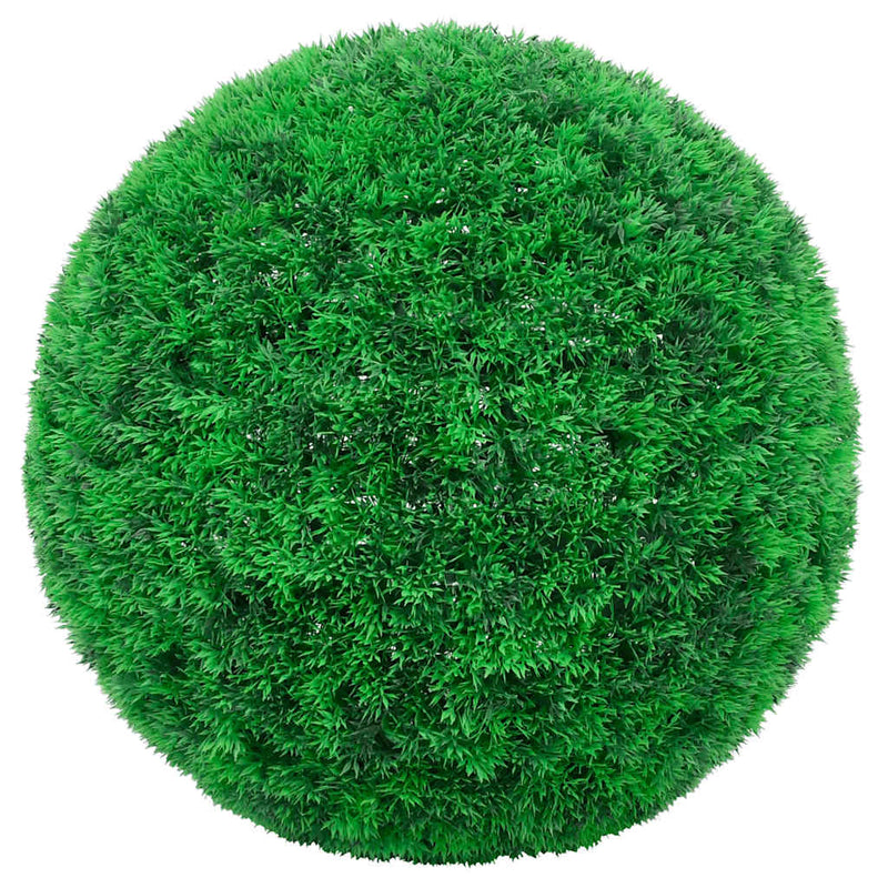 Chargez l'image dans la visionneuse de la galerie, Vidaxl kunstbuxusballen met led-verlichting 2 st 35 cm groen
