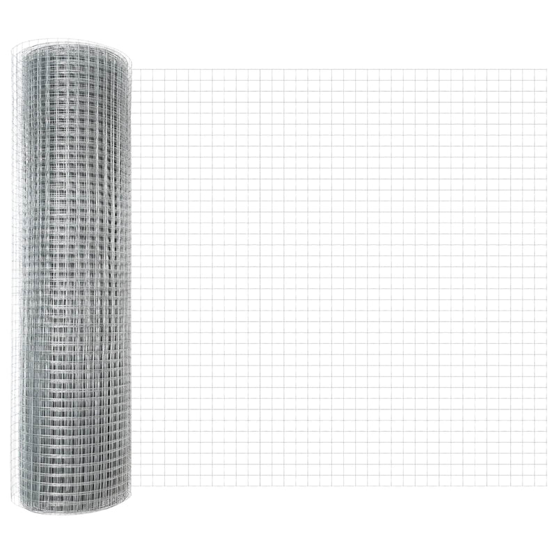 ギャラリービューアに画像をロードする, Vidaxl gelaste draadhek zilver 0.8 x 25 m

