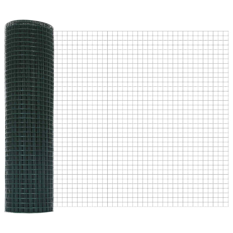 ギャラリービューアに画像をロードする, Vidaxl gelaste draadhek groen 0.8 x 25 m
