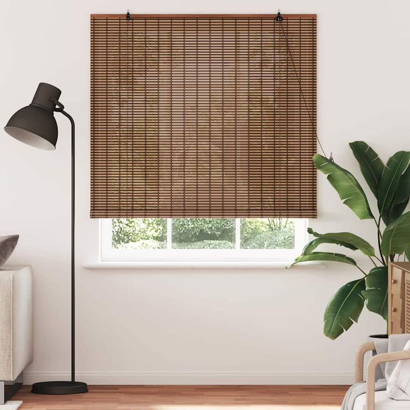 ギャラリービューアに画像をロードする, Vidaxl rolgordijn met gordijnen bruin 150 x 220 cm bamboe

