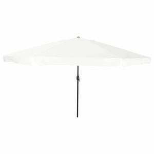 Vidaxl tuinparasol zand 395 x 395 x 245 cm polyester en staal