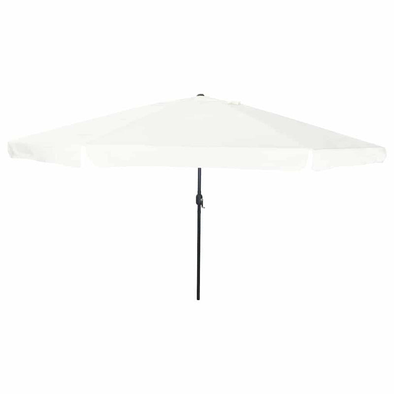 Afbeelding laden in galerijviewer, Vidaxl tuinparasol zand 395 x 395 x 245 cm polyester en staal
