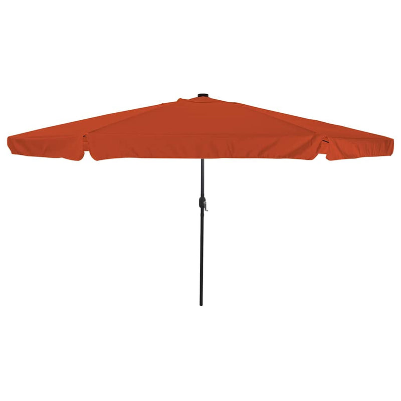 Afbeelding laden in galerijviewer, Vidaxl tuinparasol terracotta 395 x 395 x 245 cm polyester

