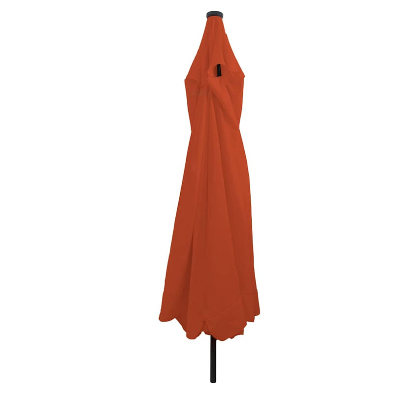 Afbeelding laden in galerijviewer, Vidaxl tuinparasol terracotta 395 x 395 x 245 cm polyester
