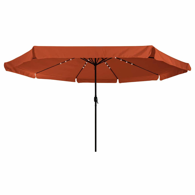 Afbeelding laden in galerijviewer, Vidaxl tuinparasol terracotta 395 x 395 x 245 cm polyester

