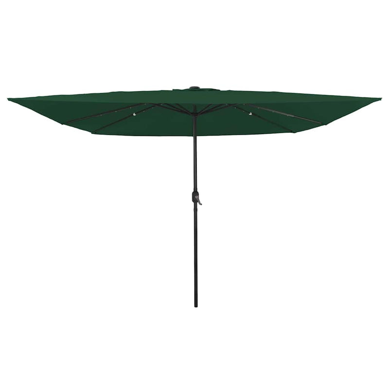 Afbeelding laden in galerijviewer, Vidaxl tuinparasol groen 295 x 295 x 245 cm polyester en staal
