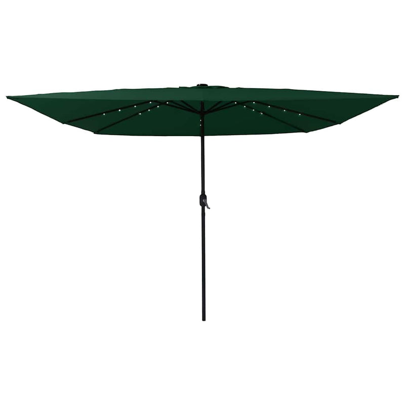 Afbeelding laden in galerijviewer, Vidaxl tuinparasol groen 295 x 295 x 245 cm polyester en staal
