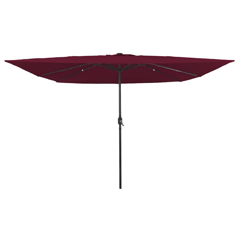 Chargez l'image dans la visionneuse de la galerie, Vidaxl tuinparasol bordeaux rood 295 x 295 x 245 cm polyester en staal
