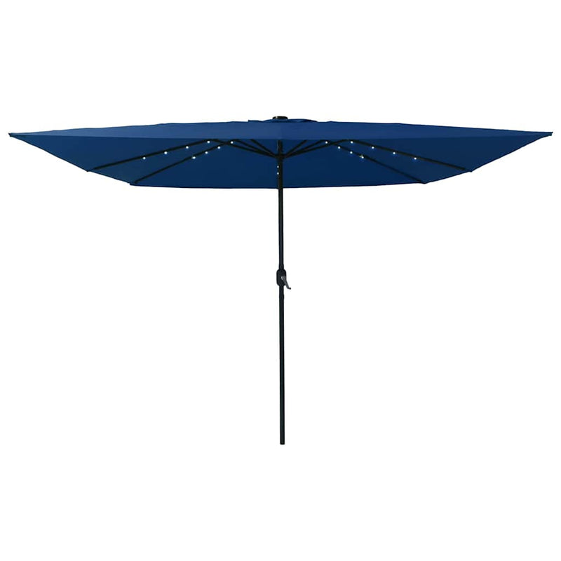 Chargez l'image dans la visionneuse de la galerie, Vidaxl tuinparasol azurblauw 295 x 295 x 245 cm polyester en staal

