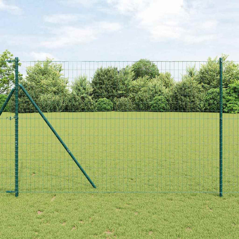 Afbeelding laden in galerijviewer, Vidaxl euro hek groen 1,5 x 10 m pvc-gecoat ijzer
