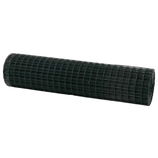 Vidaxl euro hek groen 1,4 x 10 m pvc-gecoat ijzer