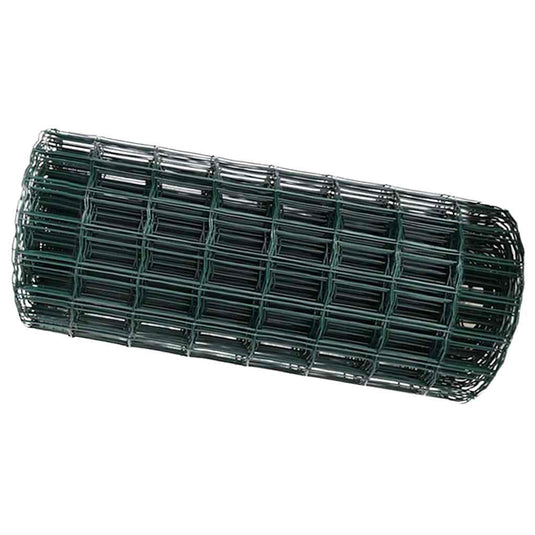 Vidaxl euro hek groen 0,8 x 25 m pvc-gecoat ijzer